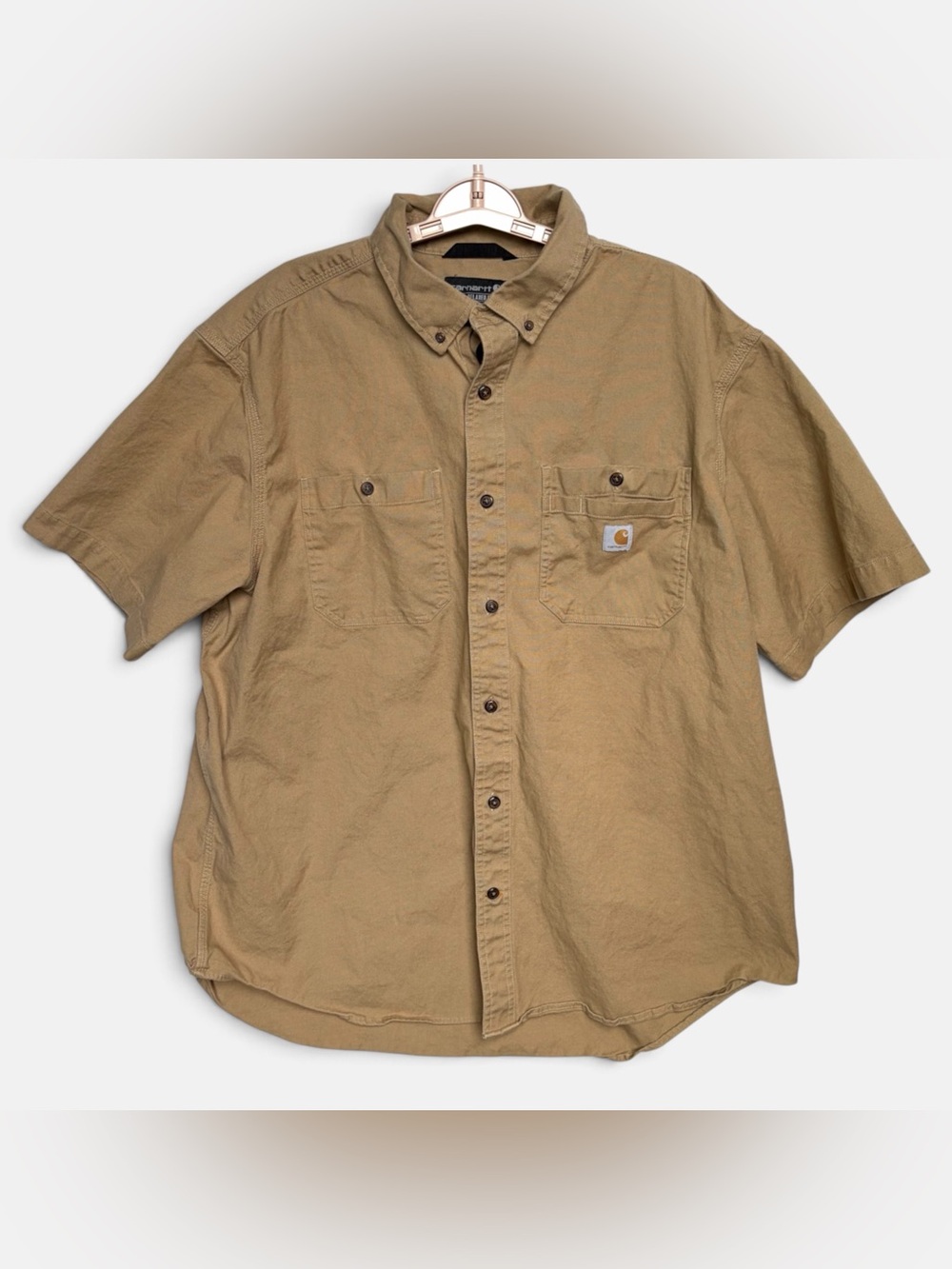Carhartt Men Windham Rugged Flex Short Sleeve Work Shirt Sz 2XL Relaxed Fit EUC
